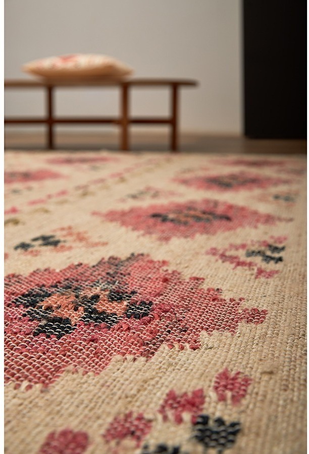 Ковер из джута и шерсти по мотивам башкирских орнаментов из коллекции cultural heritage, 120х180 см (78518)