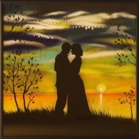 Картина Любовь 3 с кристаллами Swarovski (1918)