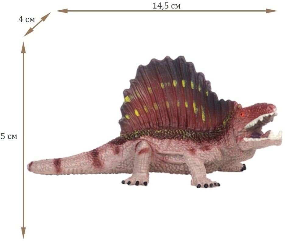 Динозавры и драконы для детей серии "Мир динозавров": птеродактиль, диметродон, акрокантозавр, троодон, стиракозавр (набор фигурок из 7 предметов) (MM216-078)