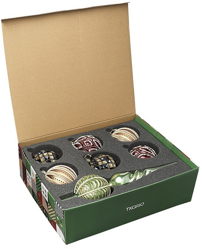 Набор ёлочных украшений vitrage из коллекции new year essential, 7 шт. (78279)