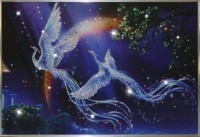 Картина Райские птицы с кристаллами Swarovski (1254)