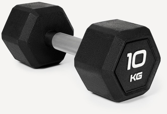 Гантель гексагональная Starfit DB-301PRO 10 кг, обрезиненная, черный (2115112)