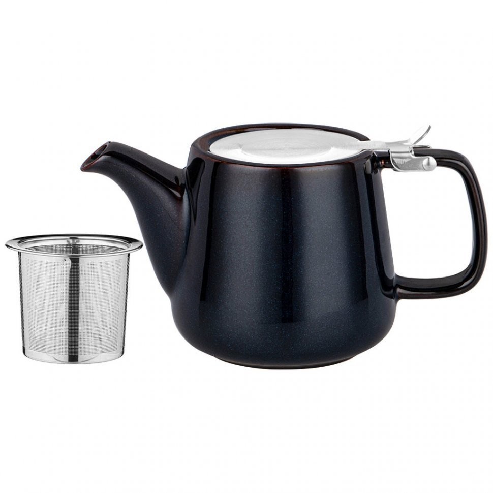 Чайник с металл.ситом и крышкой bronco "luster" 500мл, 19*8,5*10см, синий Bronco (470-408)