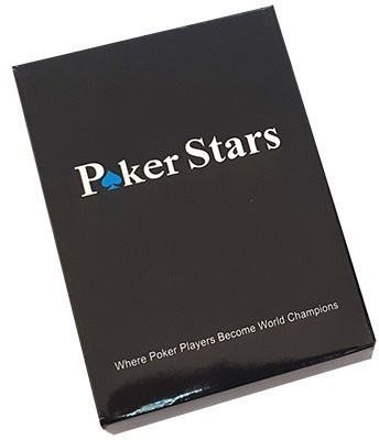 Карты для покера "Poker Stars" 100% пластик, синие (31266)