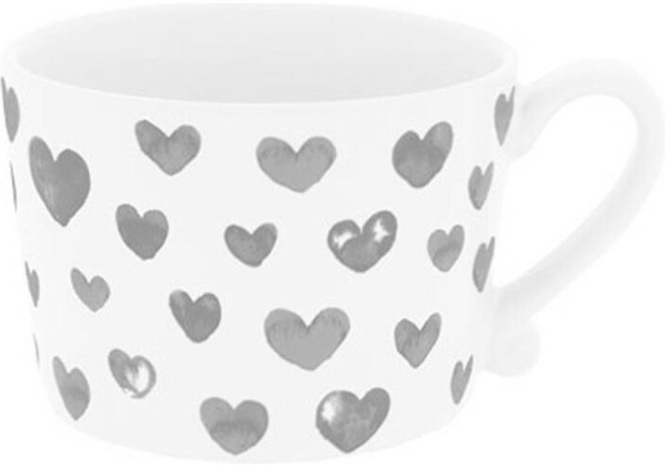 Bastion Collections Кружка White Нearts Watercolor Grey RJ/CUP 006 GR