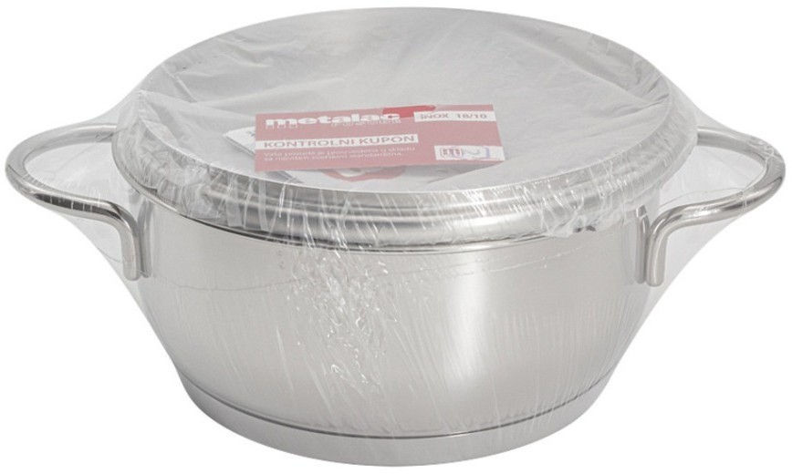 Кастрюля-сотейник Грация, 20 см, 2,7 л, крышка металлическая - 368598 Metalac