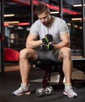 Перчатки для фитнеса WG-103, черный/ярко-зеленый (1526013)