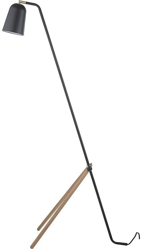 Лампа напольная giraffe, 138 см, дуб, черное матовое основание (67827)
