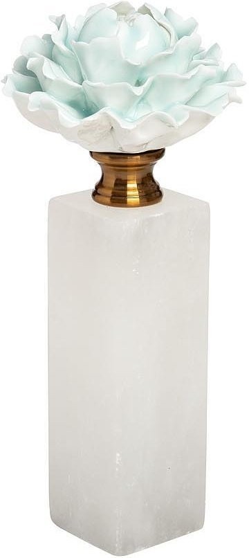 Декор "Голубая хризантема", мраморн.подставка d10*24см (TT-00004760)