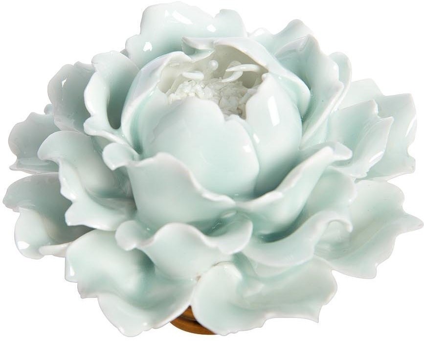 Декор "Голубая хризантема", мраморн.подставка d10*24см (TT-00004760)