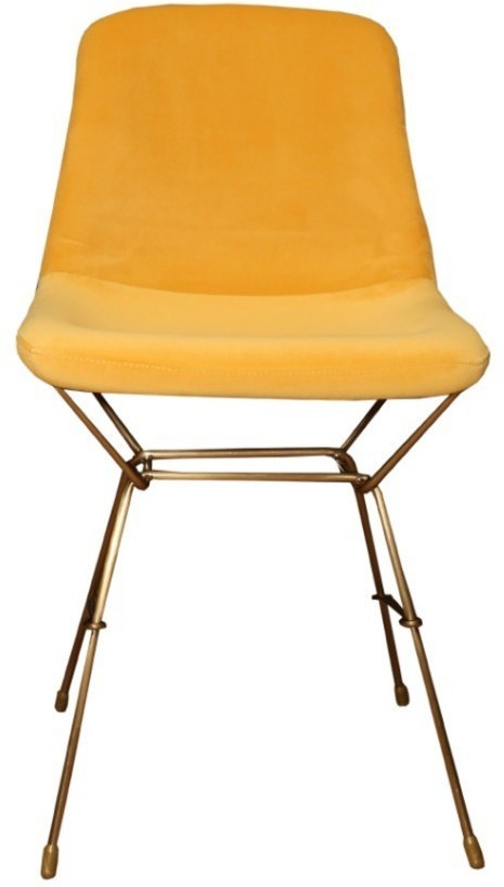 Стул SC-3288HW/yellow, Каркас матовое золото, вельвет, Yellow, ROOMERS FURNITURE