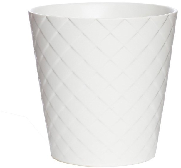Кашпо белое 17*17*17 (00002863)