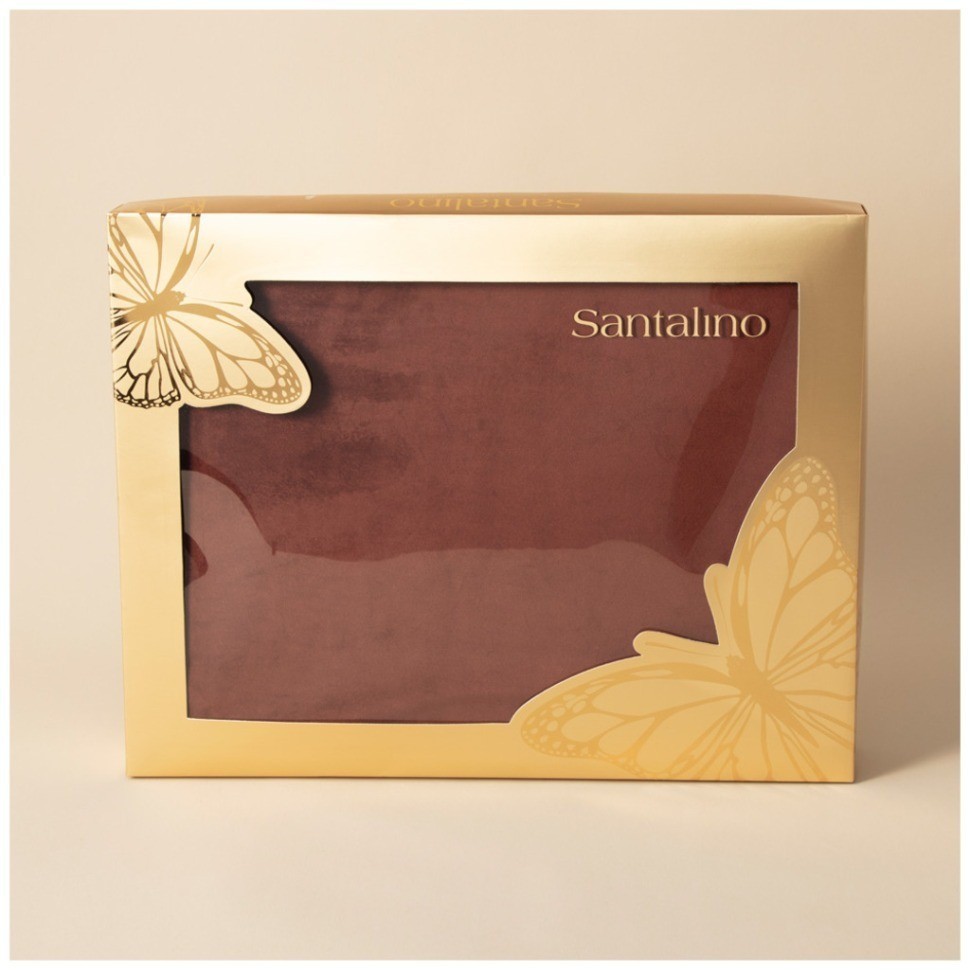 Скатерть круглая "роскошь", 150см, 100% пэ, коричневый, вилюр SANTALINO (850-881-13)