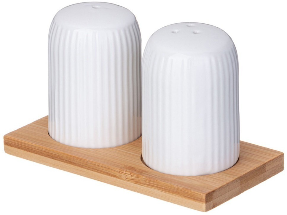 Набор для специй lefard "native" 2 пр.на дерев. подставке (587-184)