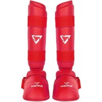 Защита голень-стопа FERRUM, ПУ, красный (1738824)