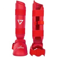 Защита голень-стопа FERRUM, ПУ, красный (1738824)