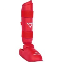 Защита голень-стопа FERRUM, ПУ, красный (1738824)