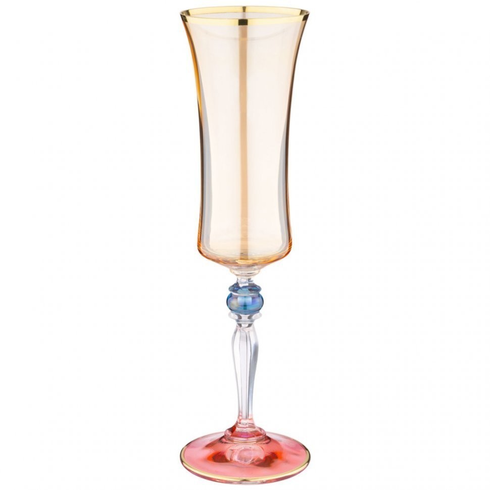 Набор бокалов для шампанского из 6 штук 190мл "grace amber" ART DECOR (326-110)