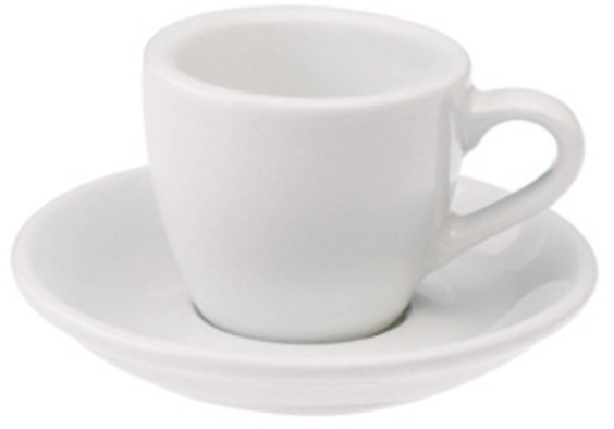 Кофейная пара C088-37BWH/C088-38BWH, 11.5, фарфор, white, LOVERAMICS