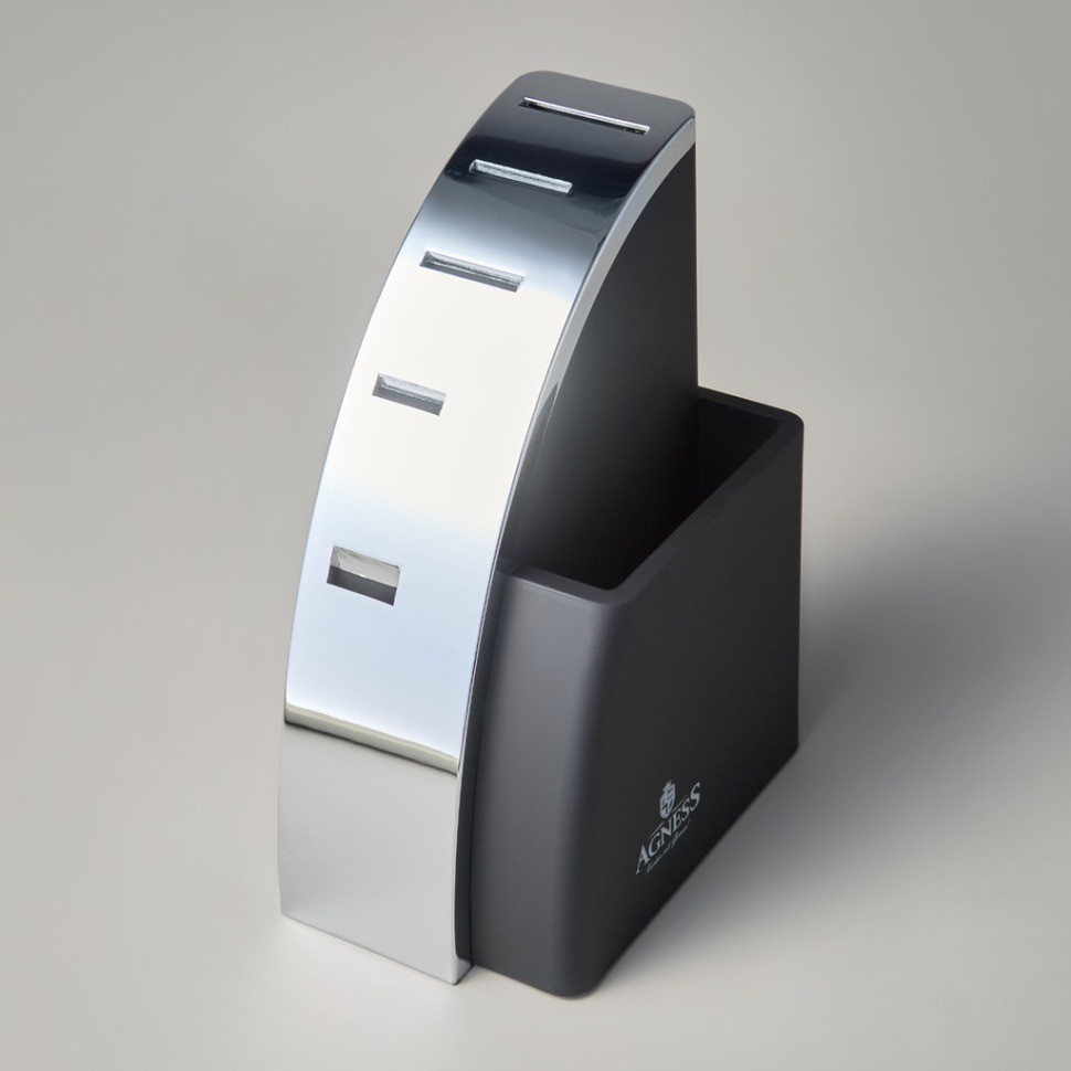 Набор ножей agness на пластиковой подставке, 6 предметов (911-744)