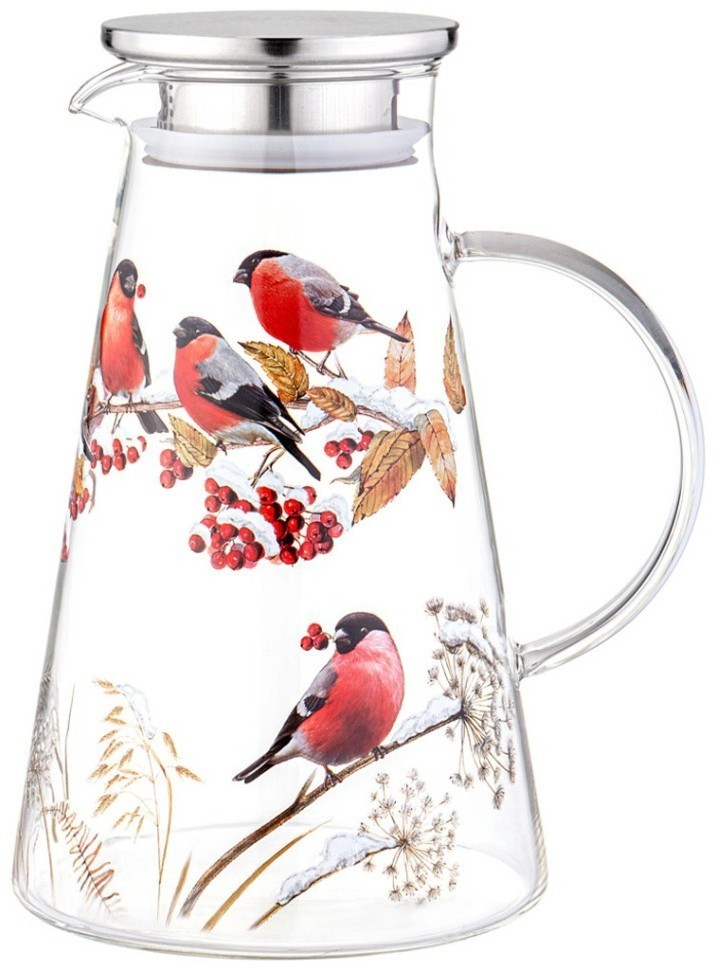Кувшин "снегири"  1800 мл Agness (887-462)