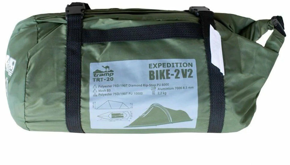 Палатка Tramp Bike 2 (V2) зеленый (73487)