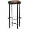 Стул барный Эван EVAN BARSTOOL/RICH BROWN, 35, каркас металл, обивка кожа, Rich brown, ROOMERS FURNITURE