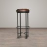 Стул барный Эван EVAN BARSTOOL/RICH BROWN, 35, каркас металл, обивка кожа, Rich brown, ROOMERS FURNITURE