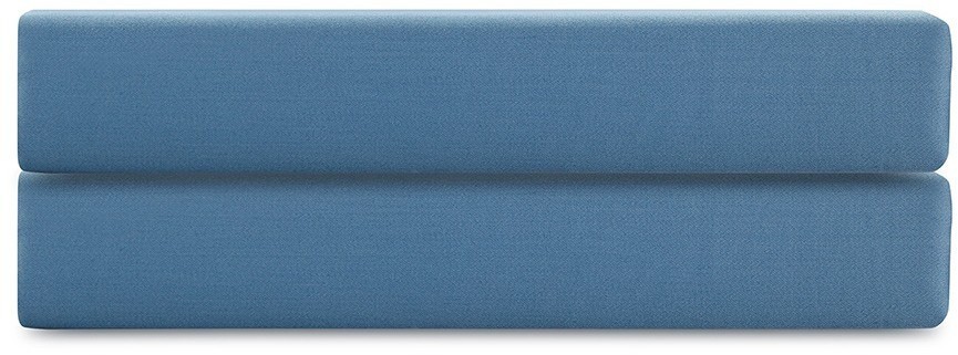 Простыня на резинке из премиального сатина джинсово-синего цвета из коллекции essential,  160х200х30 (79843)