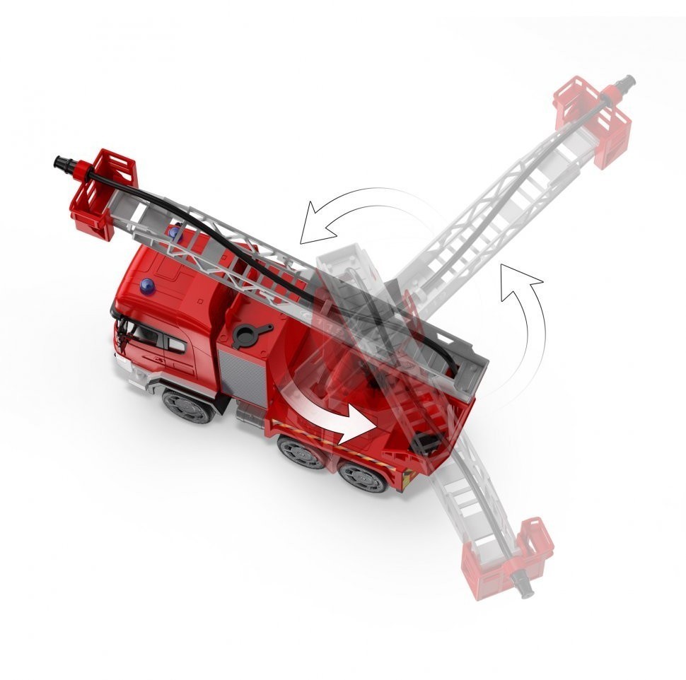 Радиоуправляемая пожарная машина Double E поливает водой 1:20 2.4G (E597-003)
