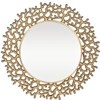 Зеркало в ажурной раме цвет золото d105см (TT-00006596)