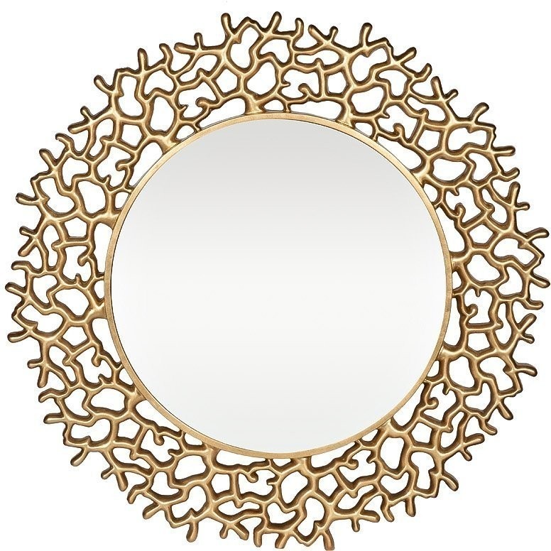 Зеркало в ажурной раме цвет золото d105см (TT-00006596)