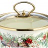 Кастрюля эмалированная agness со стеклянной крышкой серия "celebration", 1.5 л, 16*10 см (943-082)