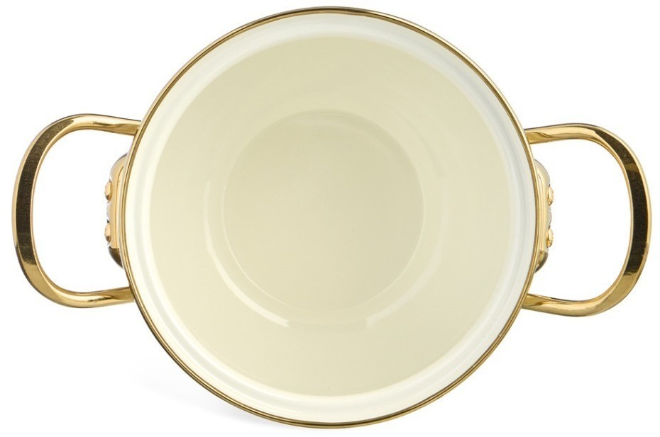 Кастрюля эмалированная agness со стеклянной крышкой серия "celebration", 1.5 л, 16*10 см (943-082)