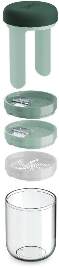 Терка спиралайзер с тремя лезвиями и контейнером для хранения spiro, зеленая (72054)