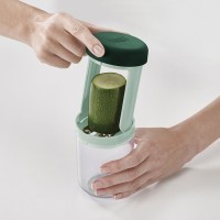 Терка спиралайзер с тремя лезвиями и контейнером для хранения spiro, зеленая (72054)