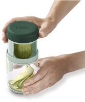 Терка спиралайзер с тремя лезвиями и контейнером для хранения spiro, зеленая (72054)
