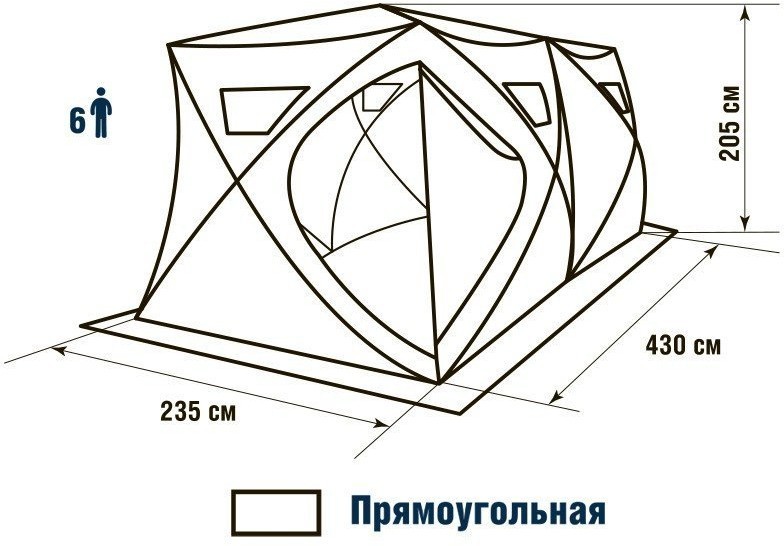 Зимняя палатка куб Higashi Double Winter Camo Pyramid Pro Z трехслойная (80275)