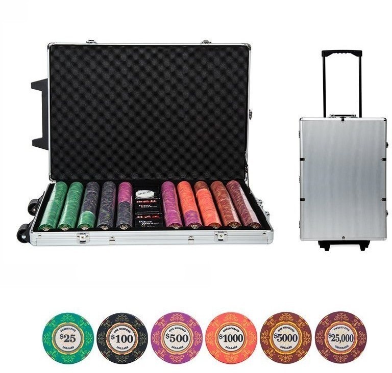 Набор для покера Luxury Ceramic на 1000 фишек (31025)