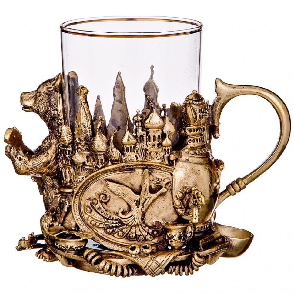 Стакан с подстаканником "народный" 250 мл Lefard (385-187)