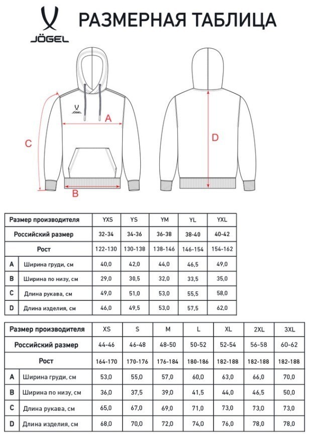 Худи JOGEL ESSENTIAL Cotton Hoodie, темно-синий, детский (2121816)