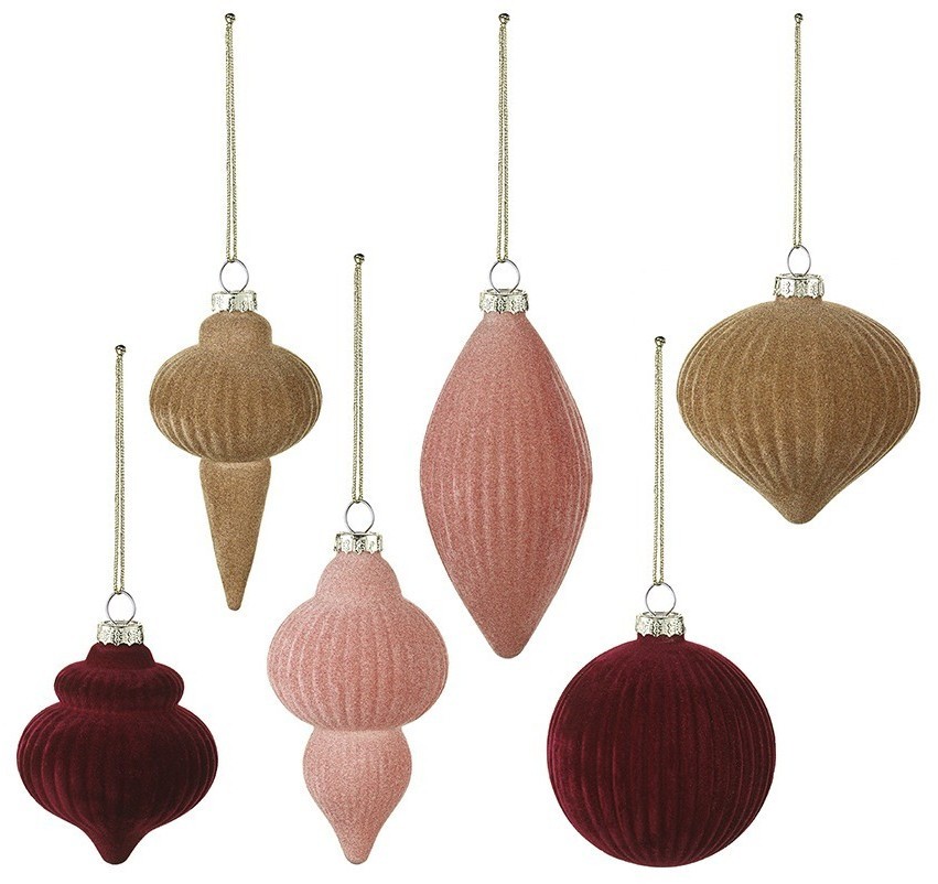 Набор ёлочных украшений velvet mood из коллекции new year essential, 6 шт. (78278)