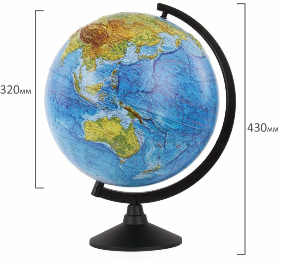 Глобус физический Globen Классик d320 мм рельефный К013200219 (66783)
