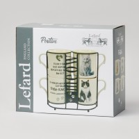 Набор кружек &quot;meow&quot; 4шт на подставке 368мл. Lefard (153-946)