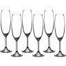 Набор бокалов для шампанского из 6 шт. "klara/sylvia" 220 мл высота=22 см CRYSTALITE (669-071)