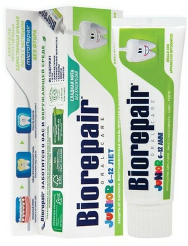 Зубная паста детская 75 мл BIOREPAIR JUNIOR MINT Сладкая мята GA1732900/609187 (96638)