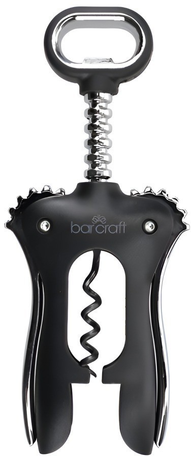 Штопор BarCraft с крыльями, черный BCSCREWWING