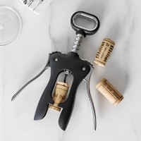 Штопор BarCraft с крыльями, черный BCSCREWWING