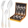 Набор столовых приборов agness  на 6 персон 18 пр.в деревянном кейсе (942-012)