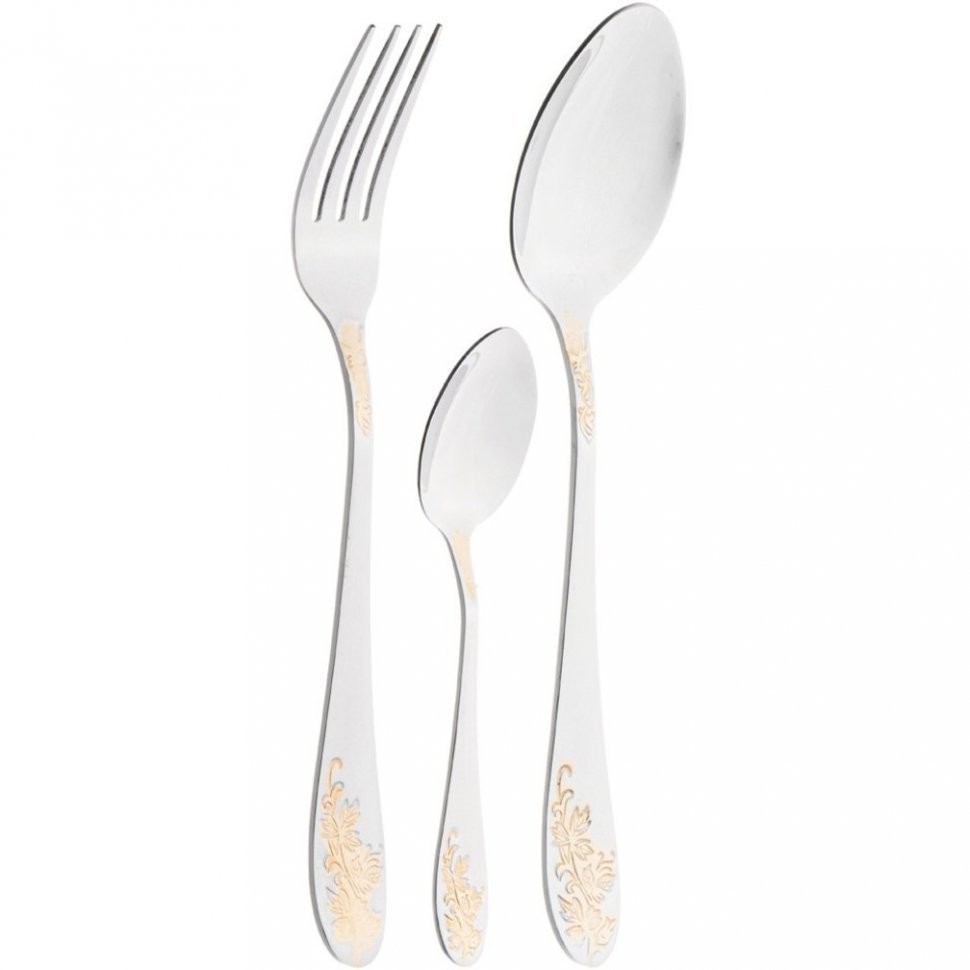 Набор столовых приборов agness  на 6 персон 18 пр.в деревянном кейсе (942-012)